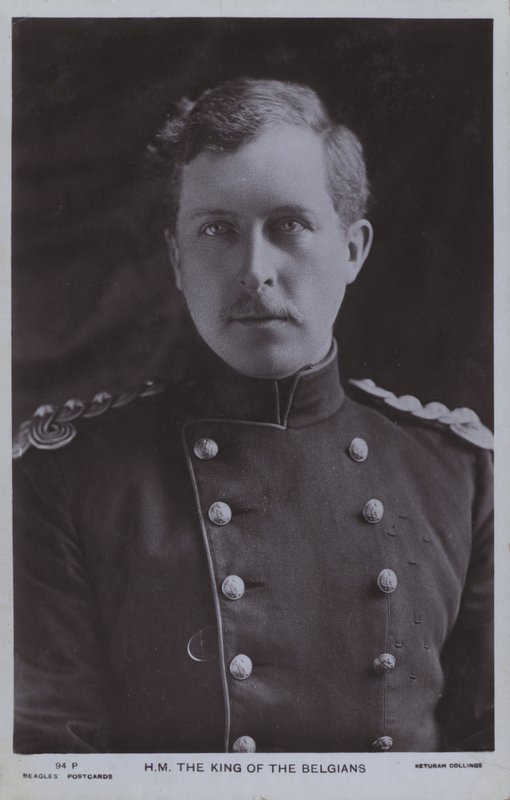 Albert I., belgický král (černobílá fotografie) od Photographer Belgian