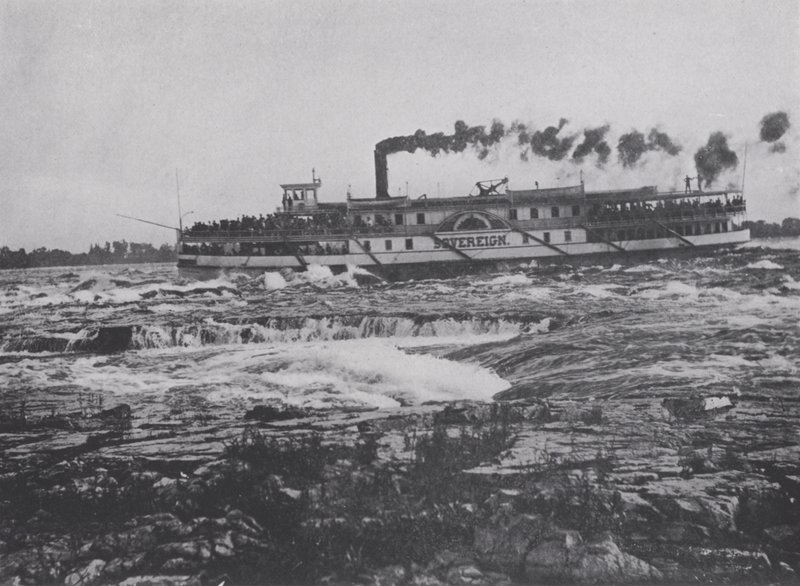 Střelba v Lachine Rapids, River St Lawrence (č/b foto) od Photographer Canadian