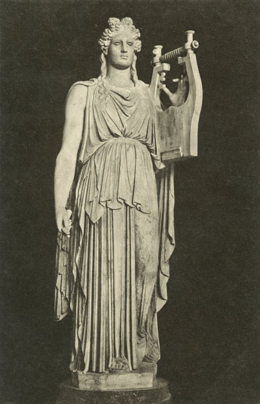 Apollo Barberini, starověká římská socha ve sbírce Glyptothek, Mnichov, Německo (č/b foto) od Photographer German