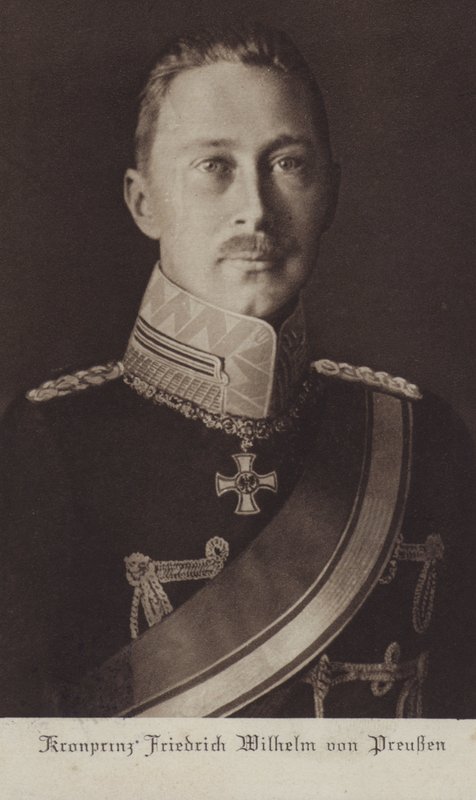 Korunní princ Wilhelm, nejstarší syn císaře Viléma II z Německa (černobílá fotografie) od Photographer German