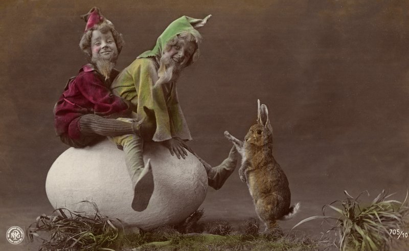 Velikonoční přání se skřítky (barevné foto) od Photographer German