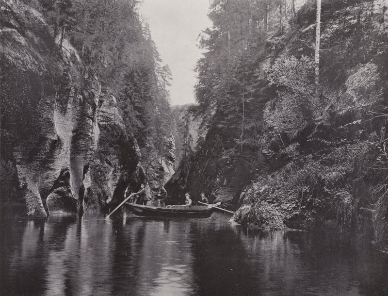 Edmundsklamm, Mittelwande (černobílá fotografie) od Photographer German