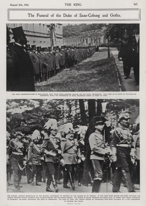 Pohřeb Alfreda, vévody ze Saxe-Coburg a Gotha, druhého syna královny Viktorie a prince Alberta, Coburg, Německo od Photographer German