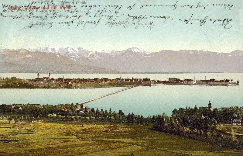 Lindau a Alpy (barevné foto) od Photographer German