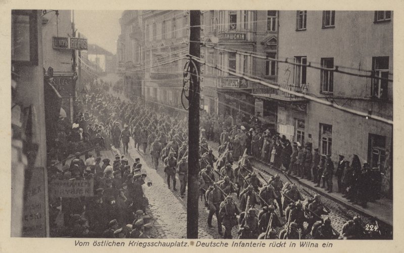Okupace litevského Vilniusu německými vojsky během první světové války od Photographer German