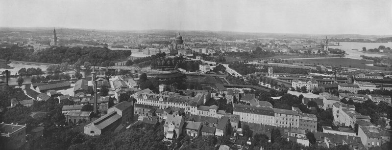 Panorama Postupimi (černobílá fotografie) od Photographer German