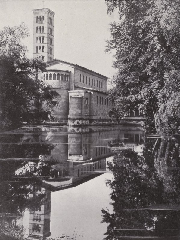 Postupim, Friedenskirche (černobílá fotografie) od Photographer German