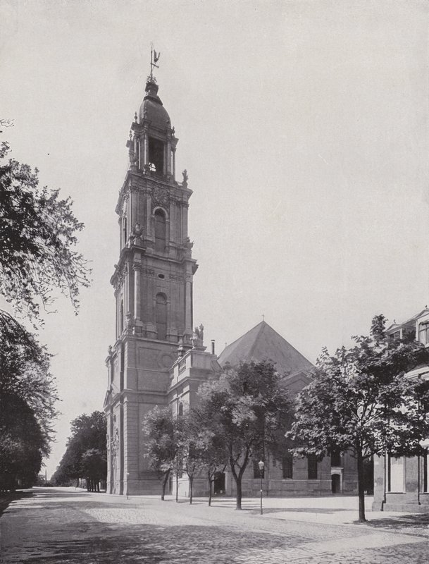 Postupim, Garnisonkirche (černobílá fotografie) od Photographer German