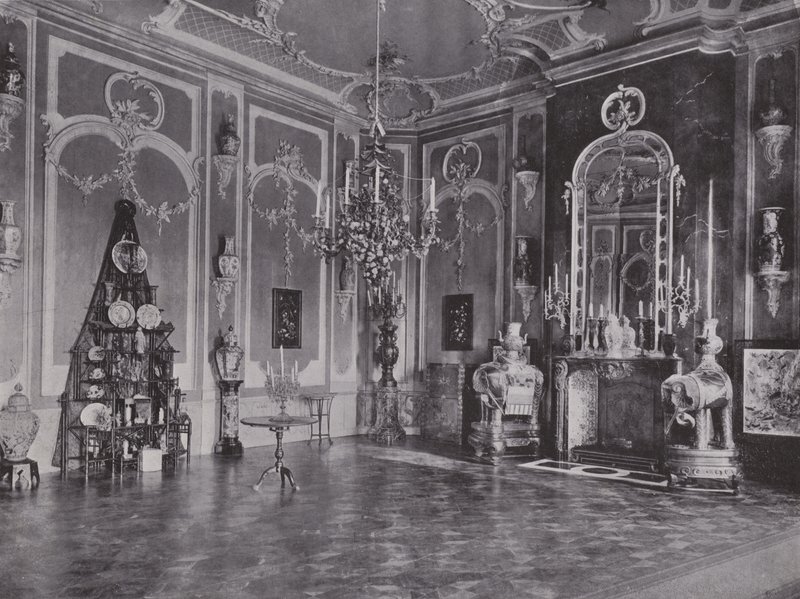 Postupim, Nový palác, Japonský salon (černobílá fotografie) od Photographer German