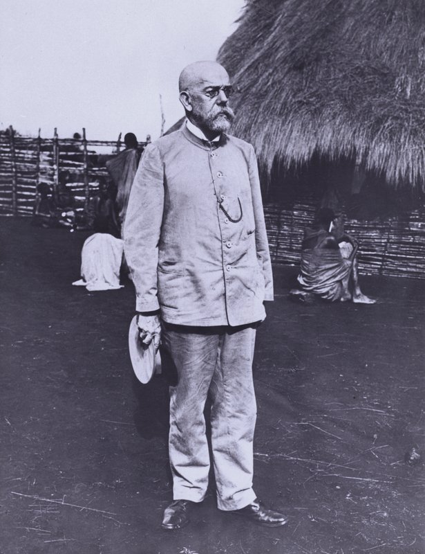 Robert Koch, německý lékař a bakteriolog, v Africe od Photographer German