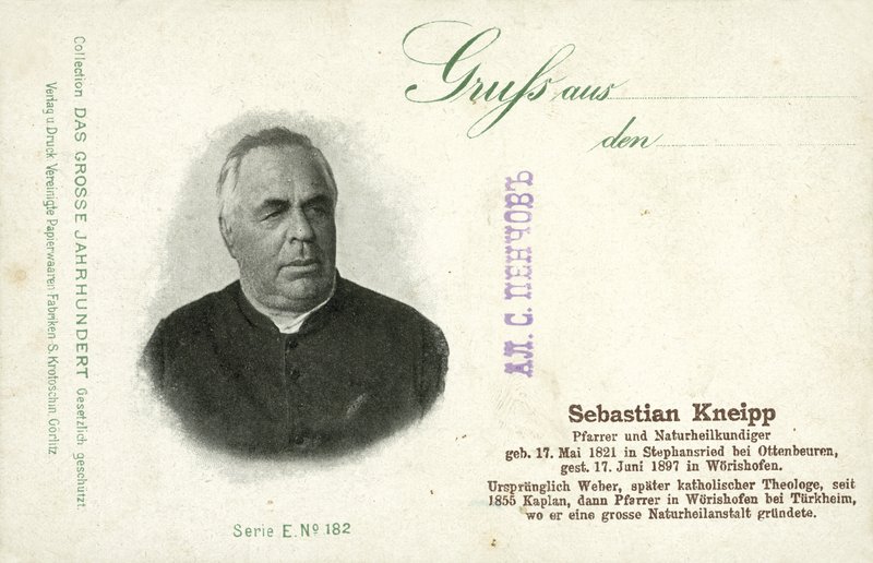 Sebastian Kneipp, bavorský katolický kněz a průkopník naturopatie (č/b foto) od Photographer German