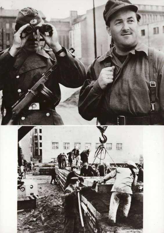 Od 13. srpna 1961 je státní hranice Německé demokratické republiky se Západním Berlínem spolehlivě chráněna Národní lidovou armádou .... (čb foto) od Photographer German