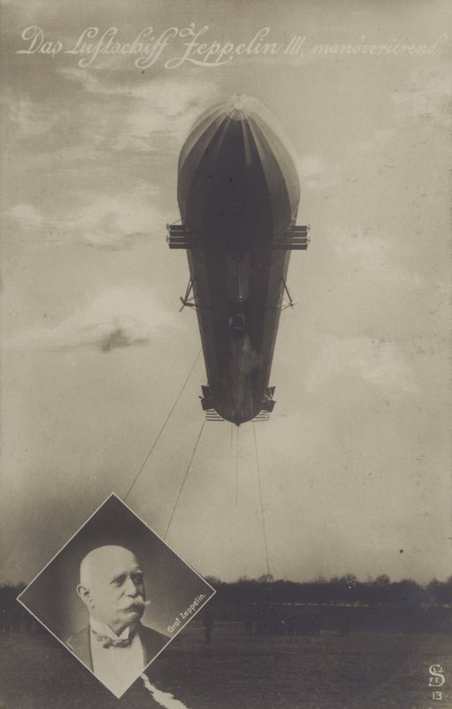 Zeppelin LZ III (černobílá fotografie) od Photographer German