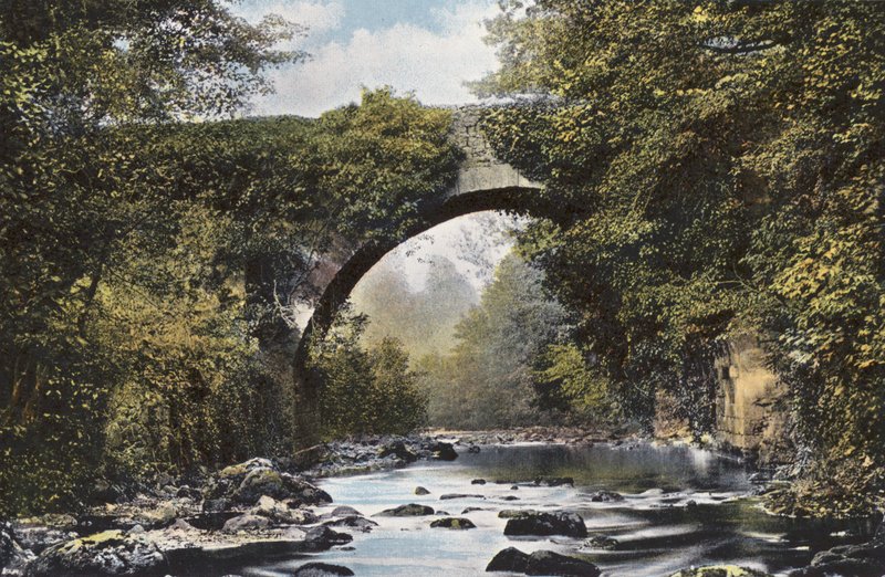 Irsko: Dargle Bridge, hrabství Wicklow (barevné foto) od Photographer Irish