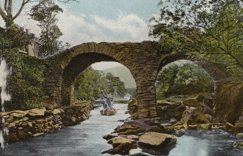 Jižní Irsko: The Old Weir Bridge (Shooting the Rapids), Killarney (barevné foto) od Photographer Irish