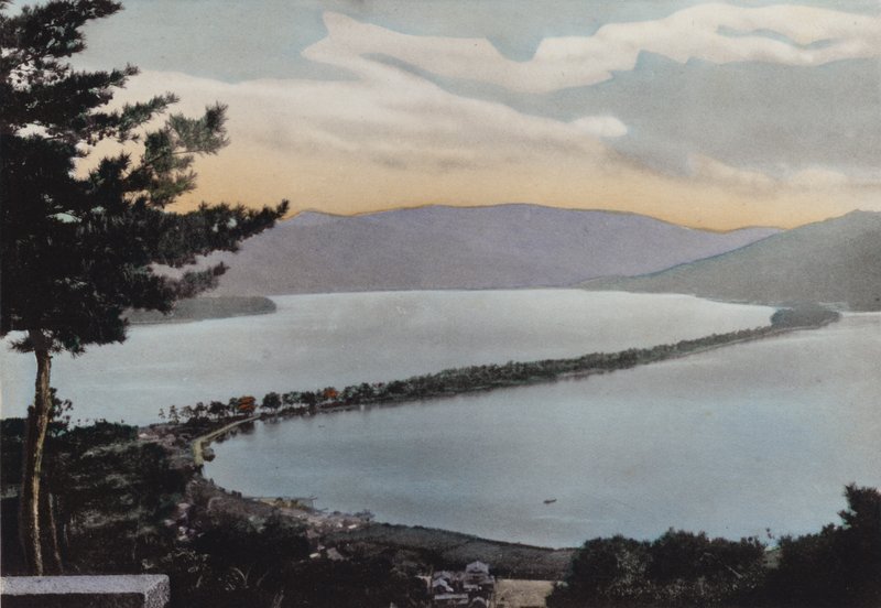 Japonsko, kolem roku 1912: Amano-Hashidate jedna ze tří nejvýznamnějších scén Japonska; Asi 80 mil od Kjóta (foto) od Photographer Japanese