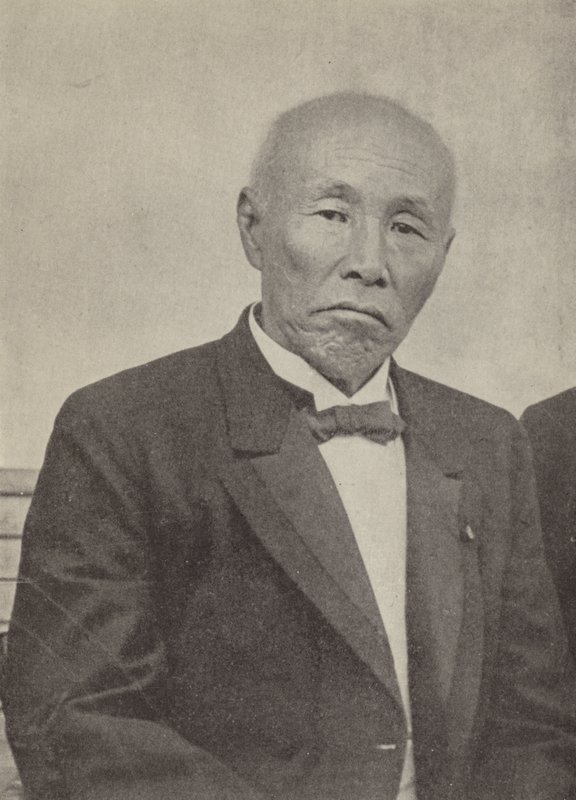 Okuma Shigenobu, předseda vlády Japonska při vypuknutí první světové války (čb foto) od Photographer Japanese