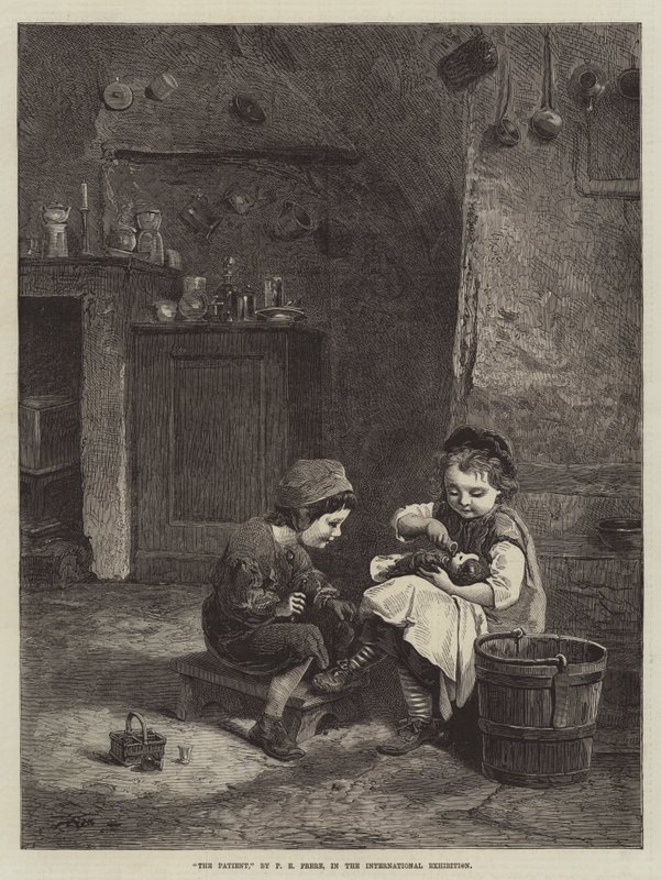 Pacient na mezinárodní výstavě od Pierre Edouard Frere