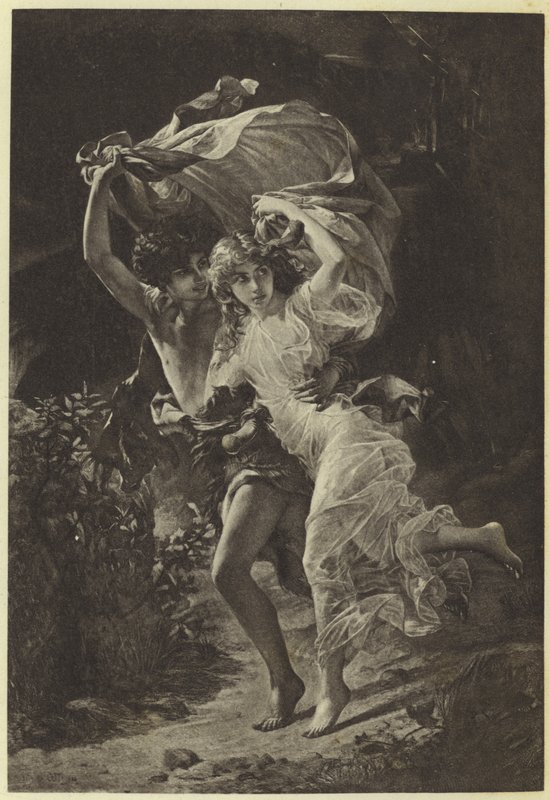 The Storm od Pierra Auguste Cota (hlubotisk) od Pierre Auguste Cot