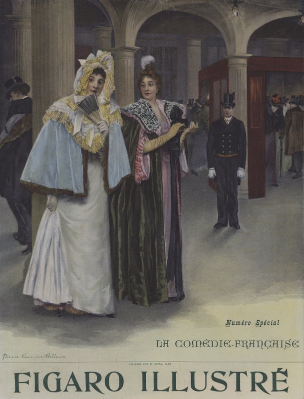 Den předplatného v Comedie-Francaise. Obálka Le Figaro Illustre, červen 1897 od Pierre Carrier Belleuse
