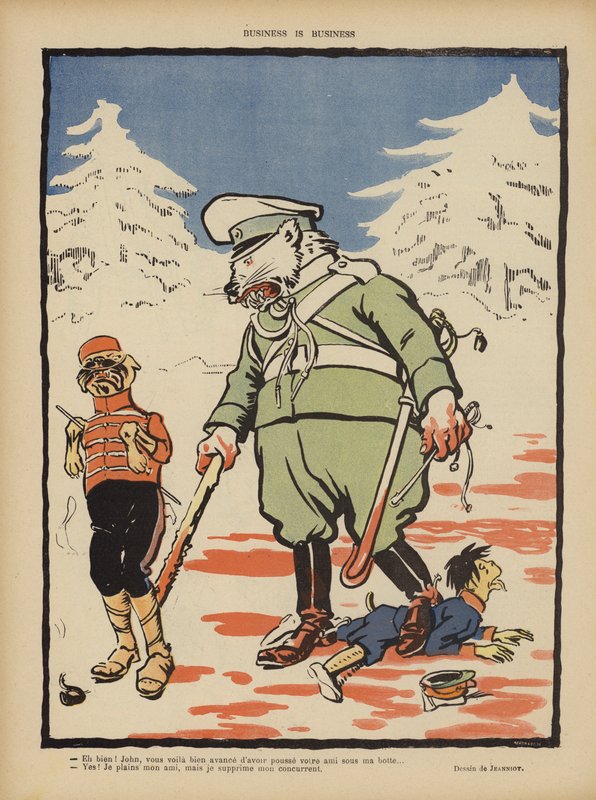 Obchod je obchod. Ilustrace pro Le Rire od Pierre Georges Jeanniot