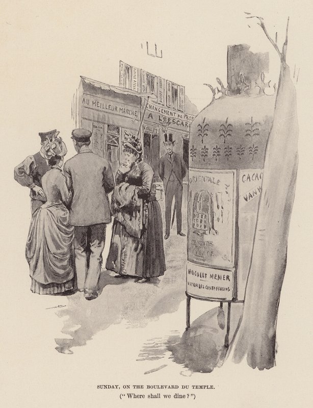Neděle na Boulevard du Temple (rytina) od Pierre Georges Jeanniot
