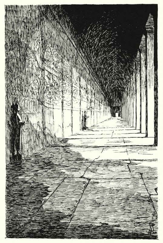 Galerie prvního patra, Angkor Vat (rytina) od Pierre Jeannerat de Beerski