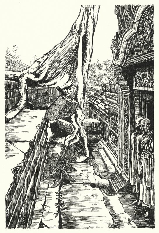 Ve druhém patře, Baphuon (rytina) od Pierre Jeannerat de Beerski