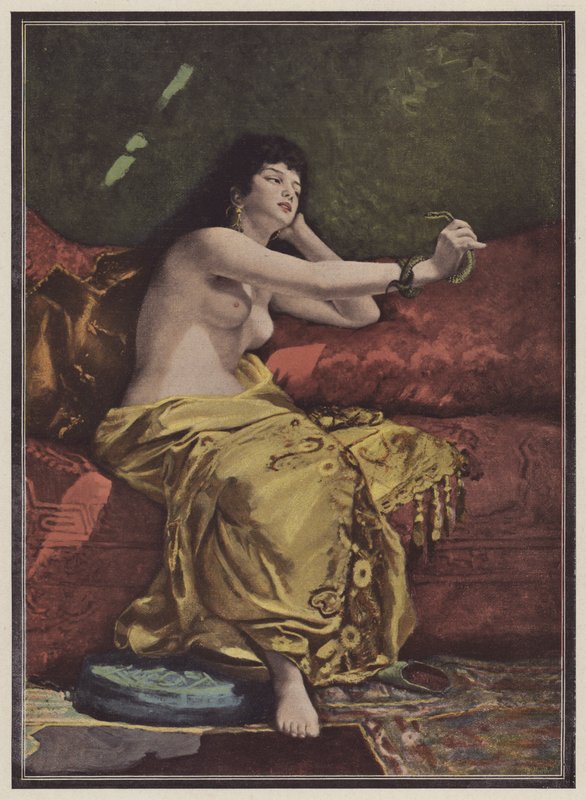 Smrt Kleopatry (barevné lito) od Pierre Joseph Mousset