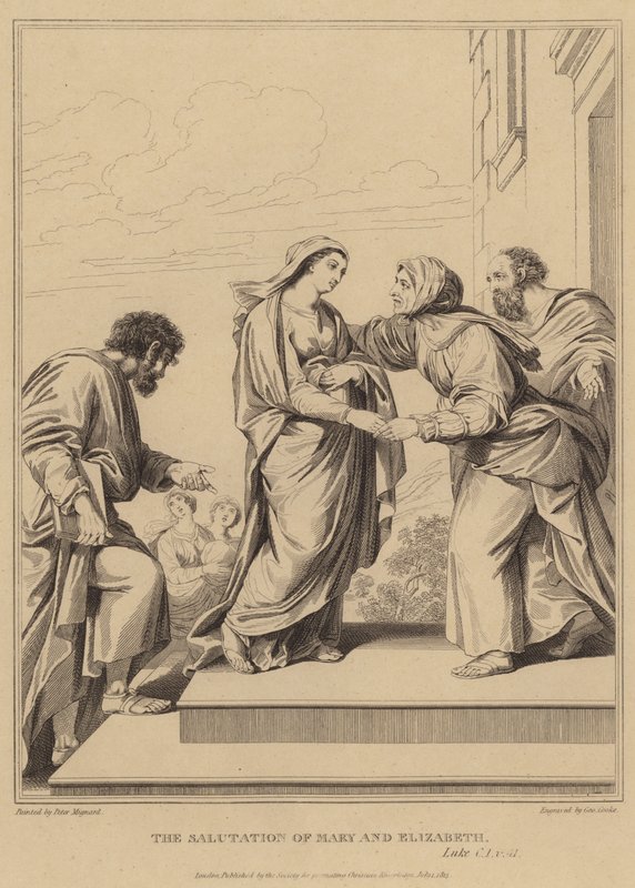 Pozdravení Marie a Alžběty, Lukáš od Pierre Mignard