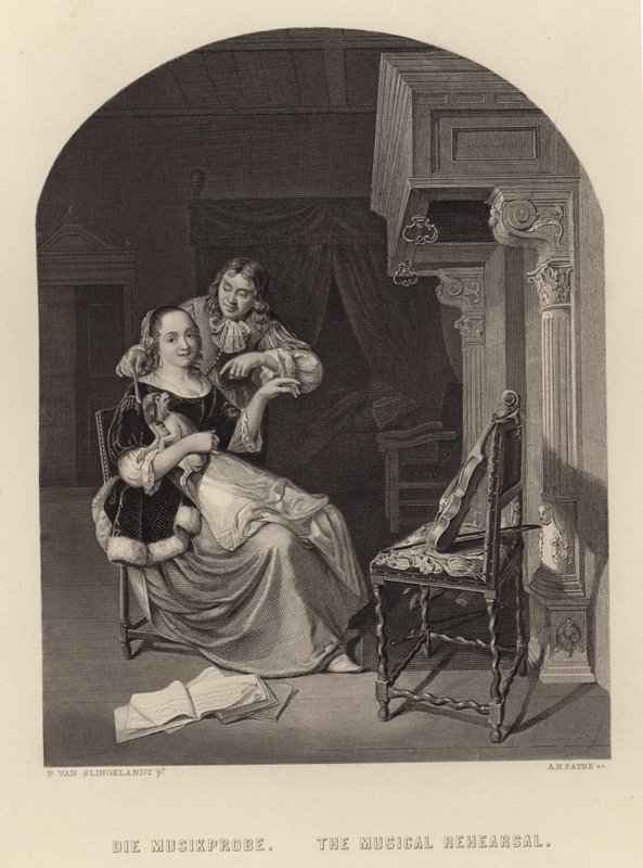 Hudební zkouška od Pieter Cornelisz van Slingelandt