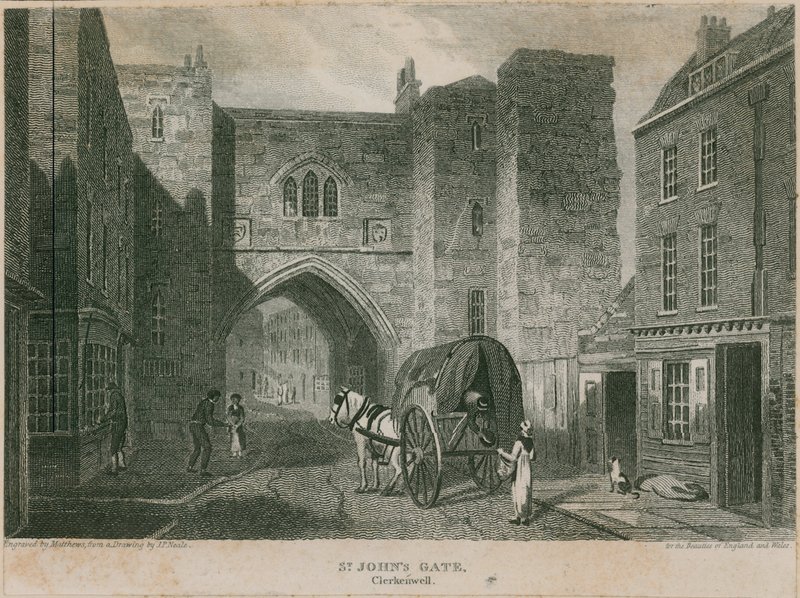 Brána svatého Jana, Clerkenwell od Pieter Jansz. Quast