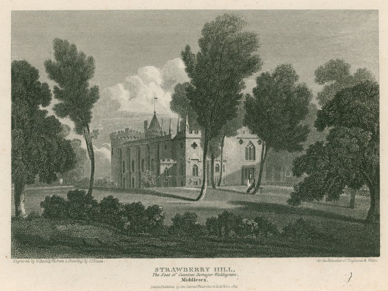 Strawberry Hill, Twickenham, Londýn; Sídlo hraběnky vdovy Waldegrave od Pieter Jansz. Quast