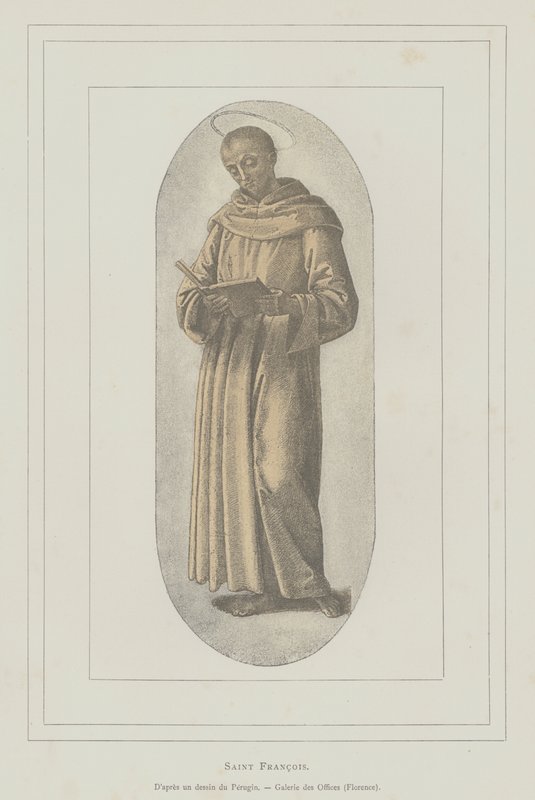 Svatý František z Assisi (litho) od Pietro (after) Perugino
