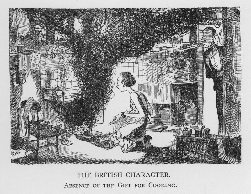 Britská postava, absence dárku na vaření (litho) od Pont