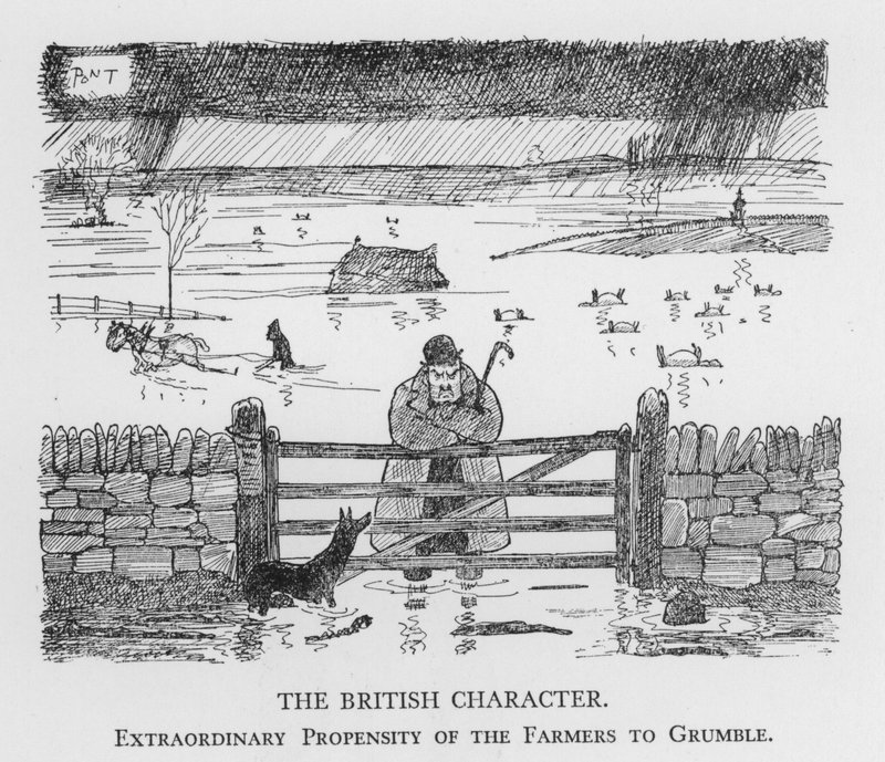 Britský charakter, mimořádný sklon farmářů k reptání (litho) od Pont