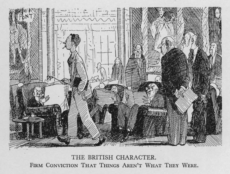 Britský charakter; Pevné přesvědčení, že věci nejsou takové, jaké byly (litho) od Pont