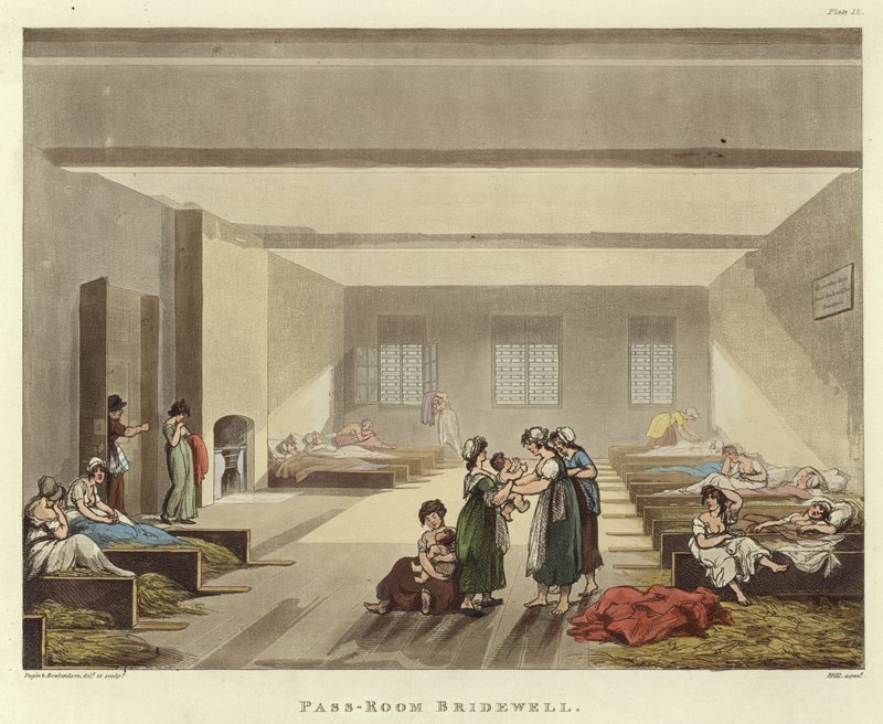 Pass room Bridewell od Pugin and Rowlandson