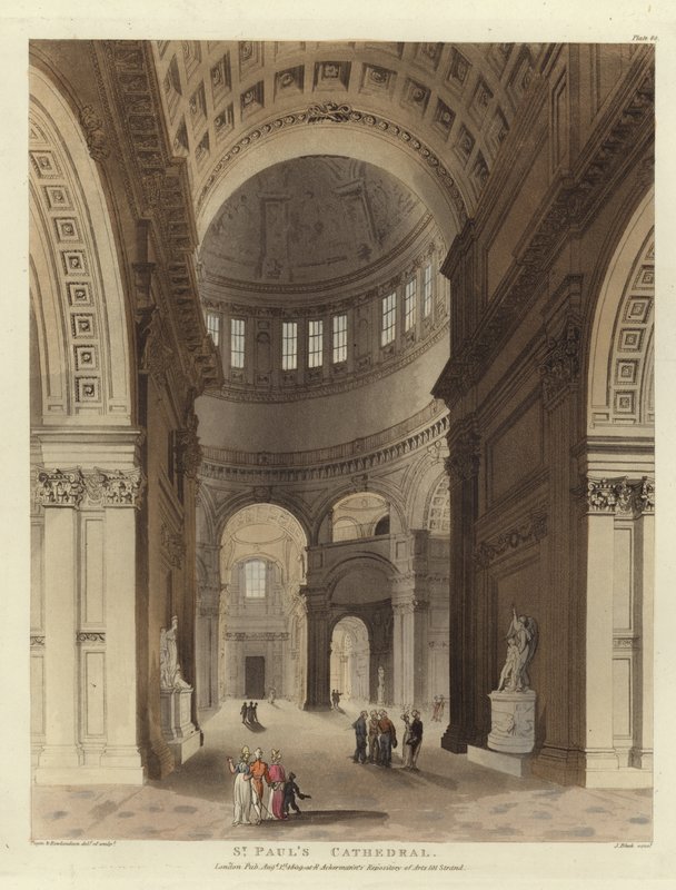 katedrála svatého Pavla od Pugin and Rowlandson