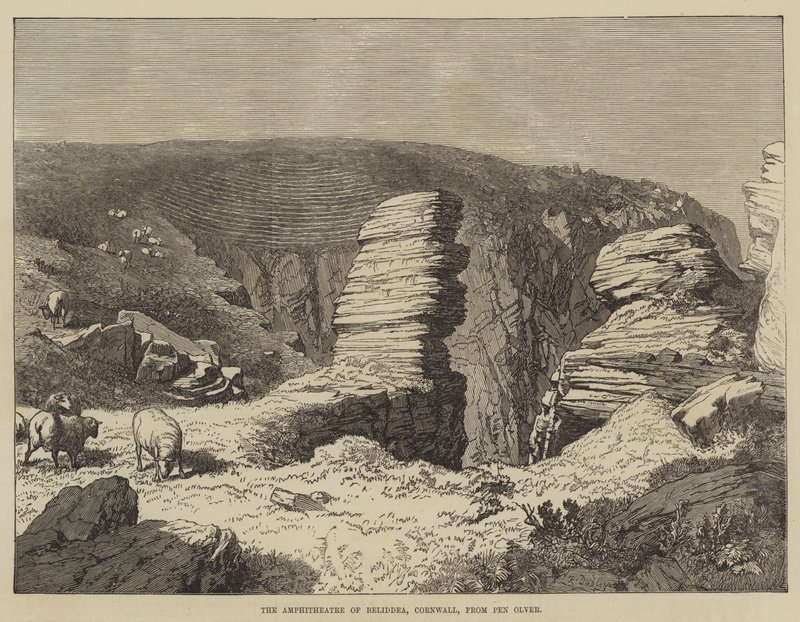Amfiteátr Beliddea, Cornwall, od Pen Olver od R. Dudley