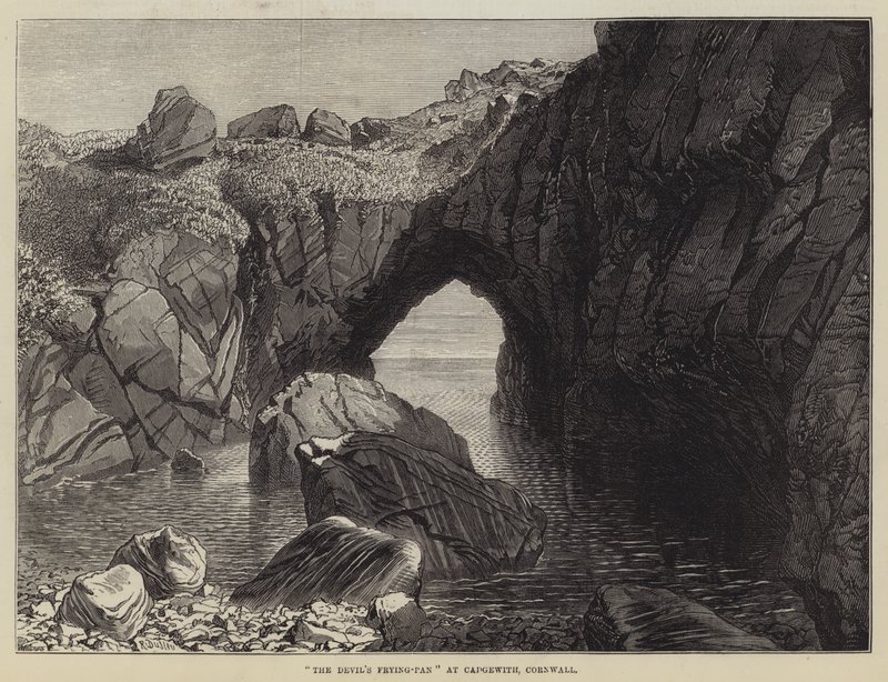 Ďáblova pánev v Cadgwith, Cornwall od R. Dudley