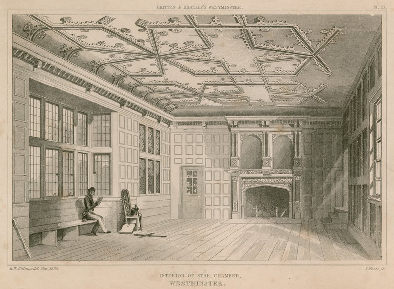 Interiér Star Chamber, Westminster od R. W. Billings