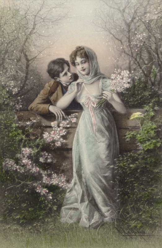 Pár se opírá o plot od Raimund Ritter Von Brennerstein Wichera