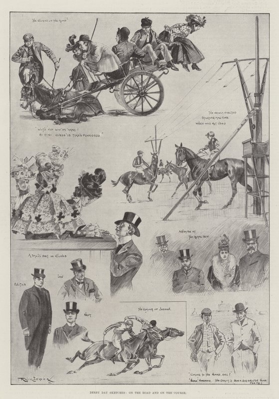Derby Day Sketches, na silnici a na hřišti od Ralph Cleaver