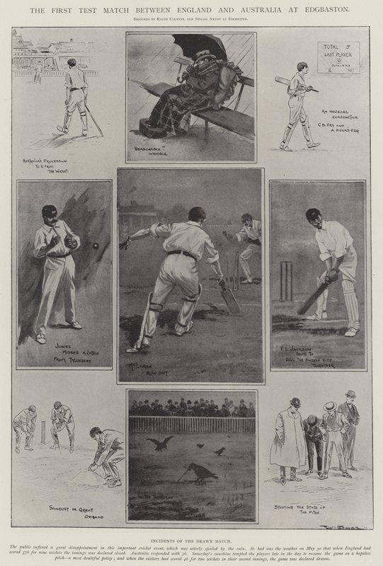 První testovací zápas mezi Anglií a Austrálií v Edgbastonu od Ralph Cleaver