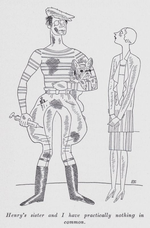 Ilustrace k filmu "Ale pánové si berou brunety" od Anity Loos (litho) od Ralph Barton