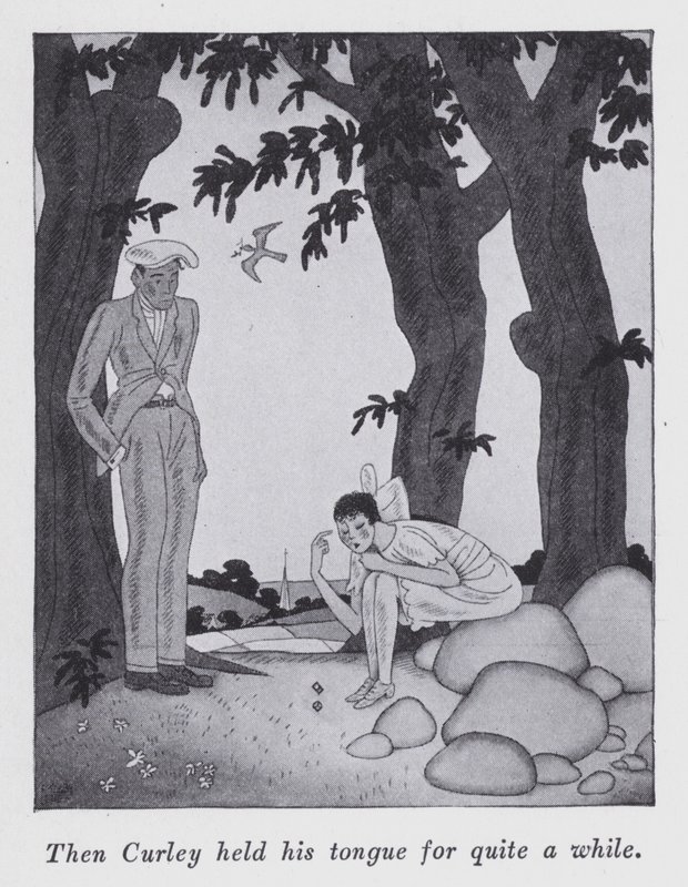 Ilustrace k filmu "Ale pánové si berou brunety" od Anity Loos (litho) od Ralph Barton
