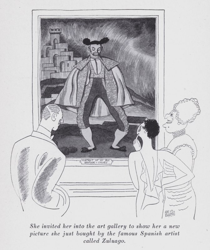 Ilustrace k filmu "Ale pánové si berou brunety" od Anity Loos (litho) od Ralph Barton