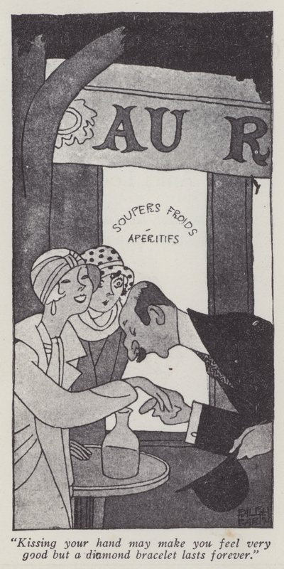Ilustrace pro Gentlemen Prefer Blondes od Anity Loos (litho) od Ralph Barton