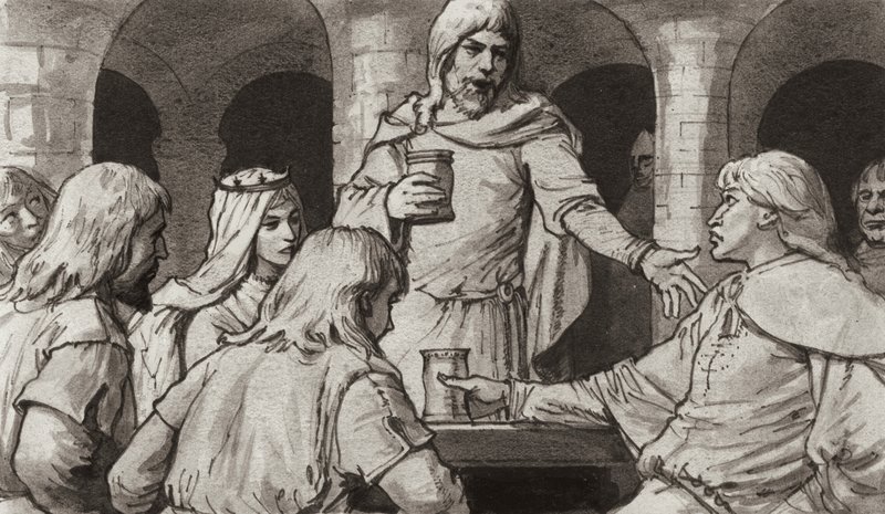 Walteoff zlákán ke zradě (kvaš na papíře) od Ralph Bruce
